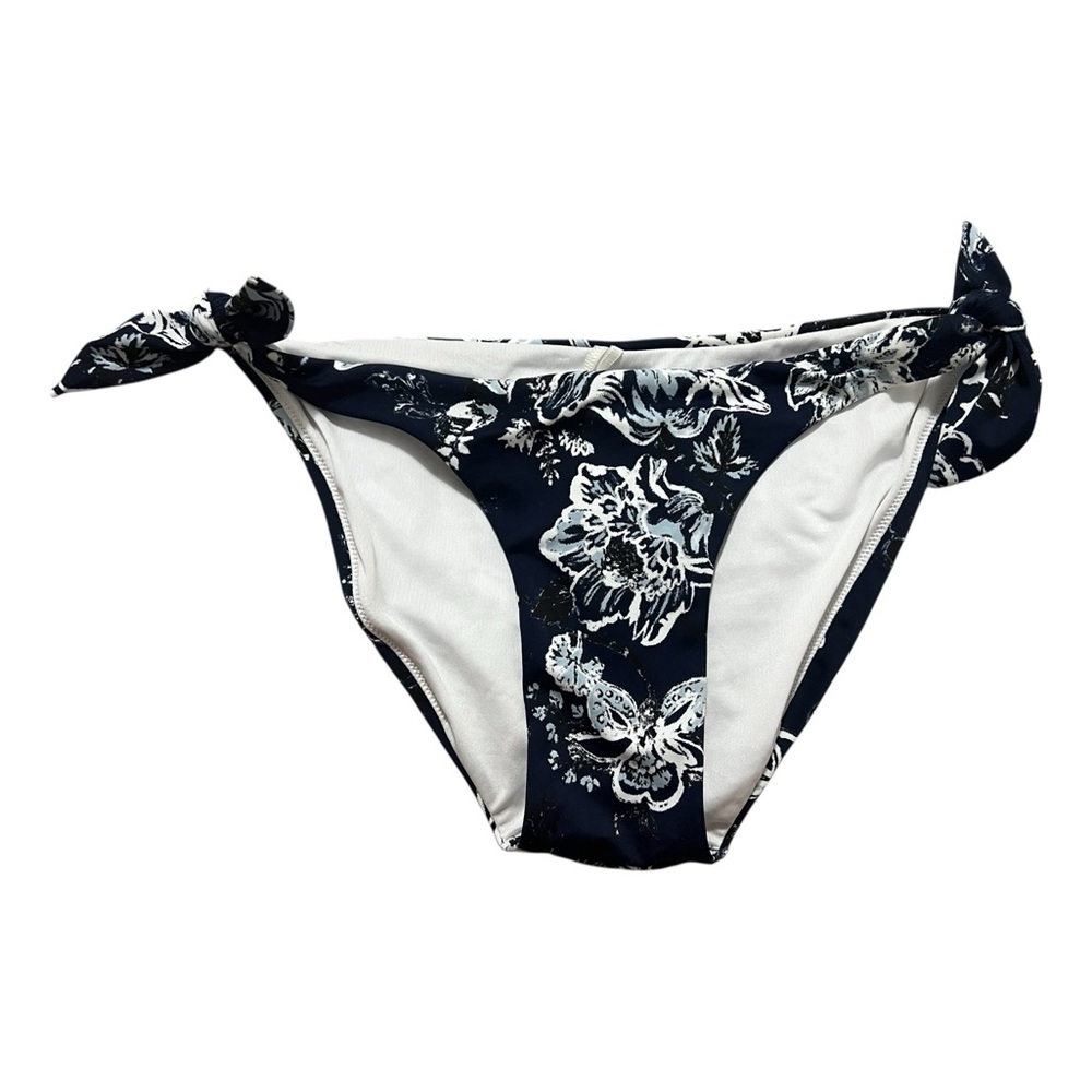 Cotton on Body Blue Floral Side Tie Low Rise Bikini Bottom